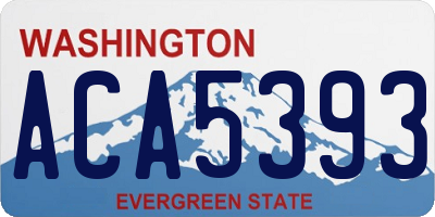 WA license plate ACA5393