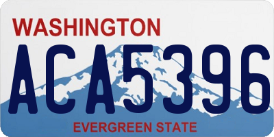 WA license plate ACA5396
