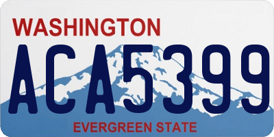 WA license plate ACA5399