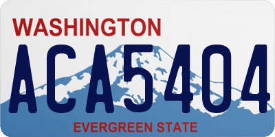 WA license plate ACA5404