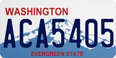WA license plate ACA5405