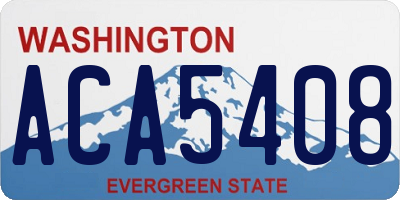 WA license plate ACA5408