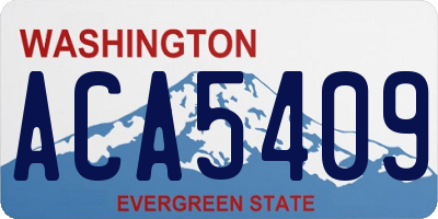 WA license plate ACA5409