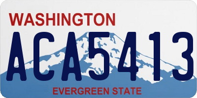 WA license plate ACA5413