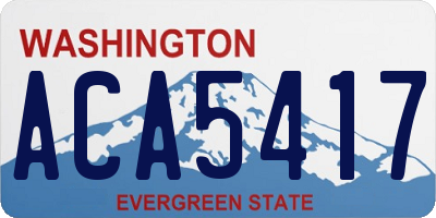 WA license plate ACA5417