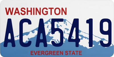 WA license plate ACA5419