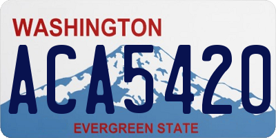 WA license plate ACA5420