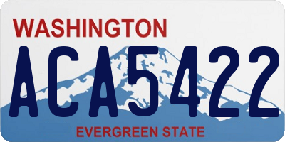 WA license plate ACA5422