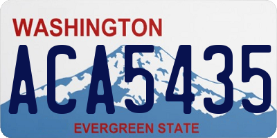 WA license plate ACA5435
