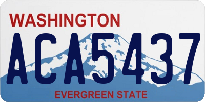 WA license plate ACA5437