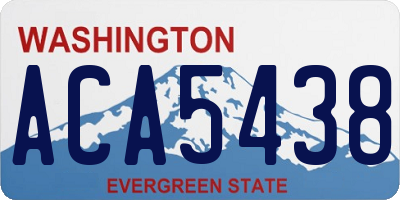 WA license plate ACA5438