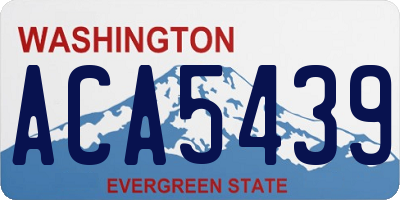 WA license plate ACA5439
