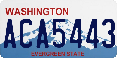 WA license plate ACA5443