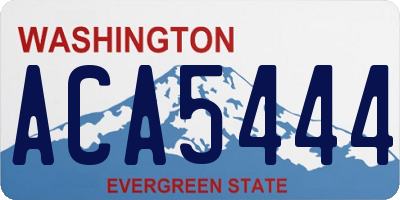 WA license plate ACA5444