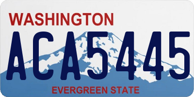 WA license plate ACA5445