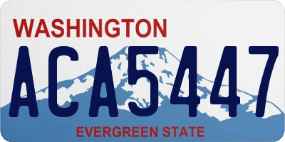 WA license plate ACA5447