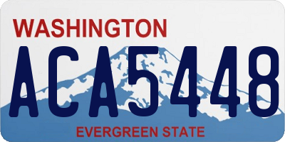 WA license plate ACA5448
