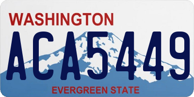 WA license plate ACA5449