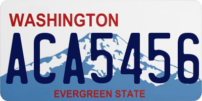 WA license plate ACA5456