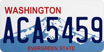WA license plate ACA5459