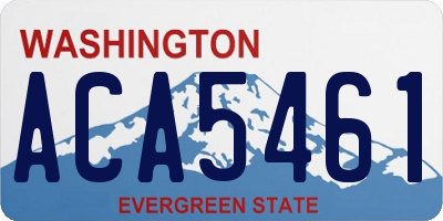 WA license plate ACA5461