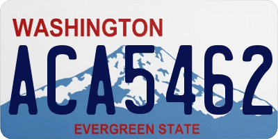 WA license plate ACA5462