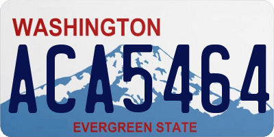 WA license plate ACA5464