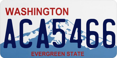 WA license plate ACA5466
