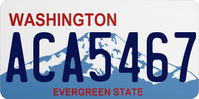 WA license plate ACA5467
