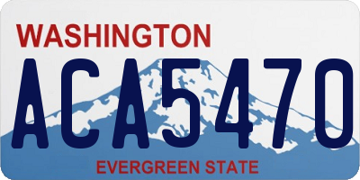 WA license plate ACA5470