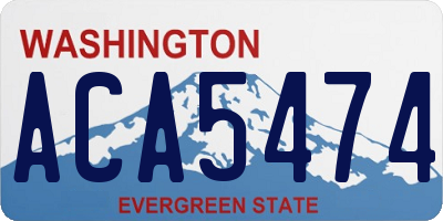 WA license plate ACA5474
