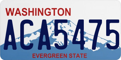 WA license plate ACA5475