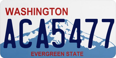 WA license plate ACA5477