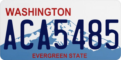 WA license plate ACA5485
