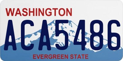 WA license plate ACA5486