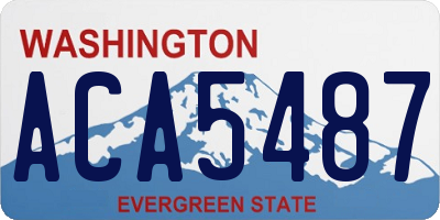 WA license plate ACA5487