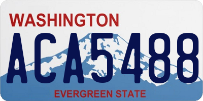 WA license plate ACA5488