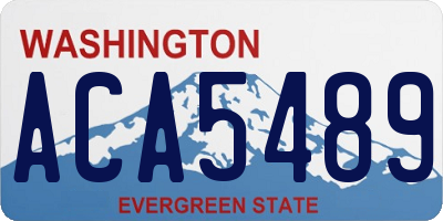 WA license plate ACA5489