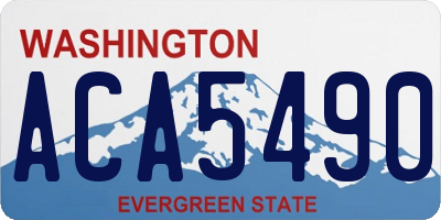 WA license plate ACA5490