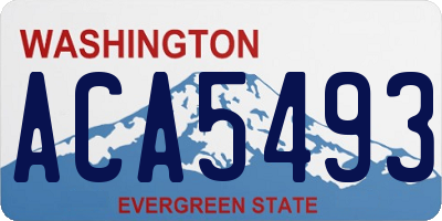 WA license plate ACA5493