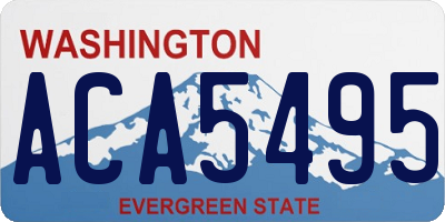 WA license plate ACA5495