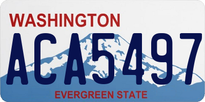 WA license plate ACA5497