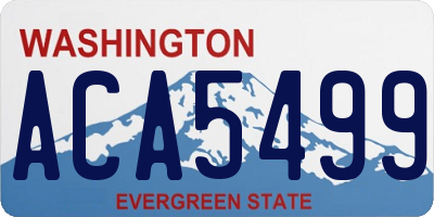 WA license plate ACA5499