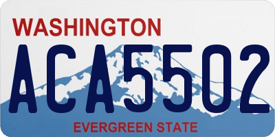 WA license plate ACA5502