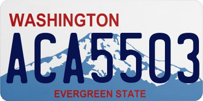 WA license plate ACA5503