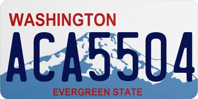 WA license plate ACA5504