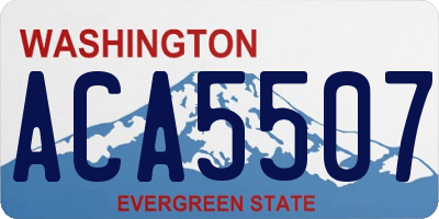 WA license plate ACA5507