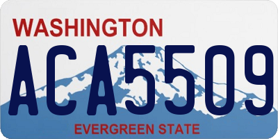 WA license plate ACA5509