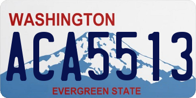 WA license plate ACA5513