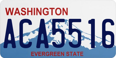WA license plate ACA5516